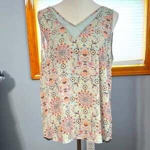 Maurices Floral Sleeveless Top - Multicolor Sz L